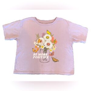 Be more positive light purple shirt for girl